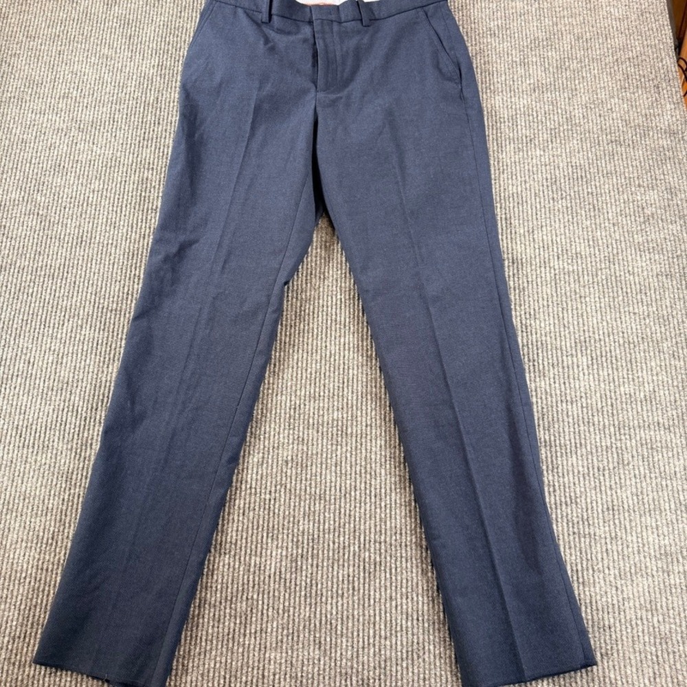 Louis Castel Dress Flat Front Trousers Pants Men Size 84(33) Dark Blue CLMPT022